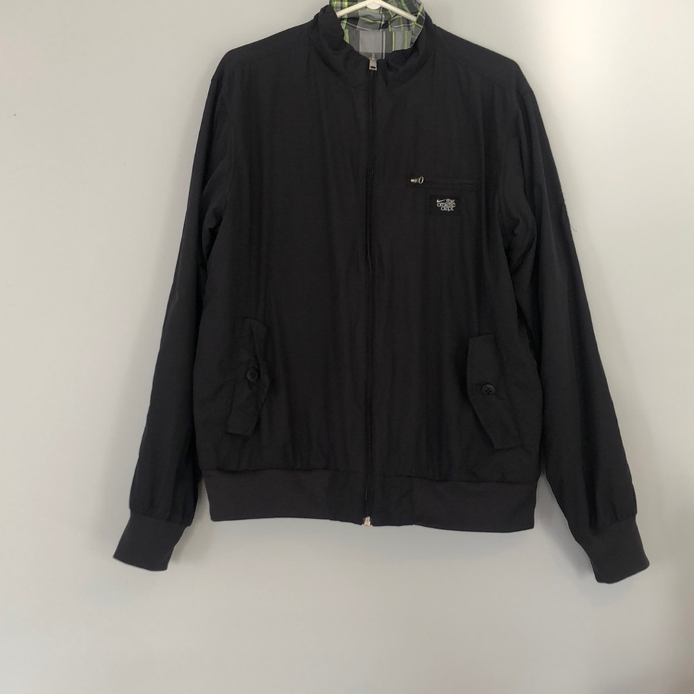 Nike mens sz LG thin lined reversible bomber.